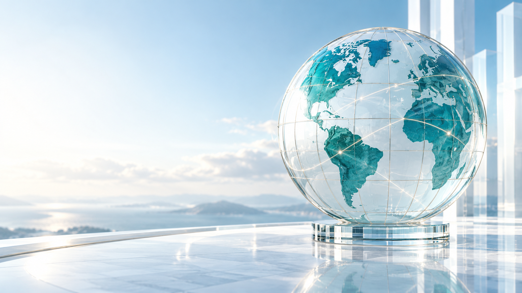 Abstract globe symbolising global connections